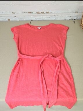 J. Crew Coral Cotton Dress Size MED